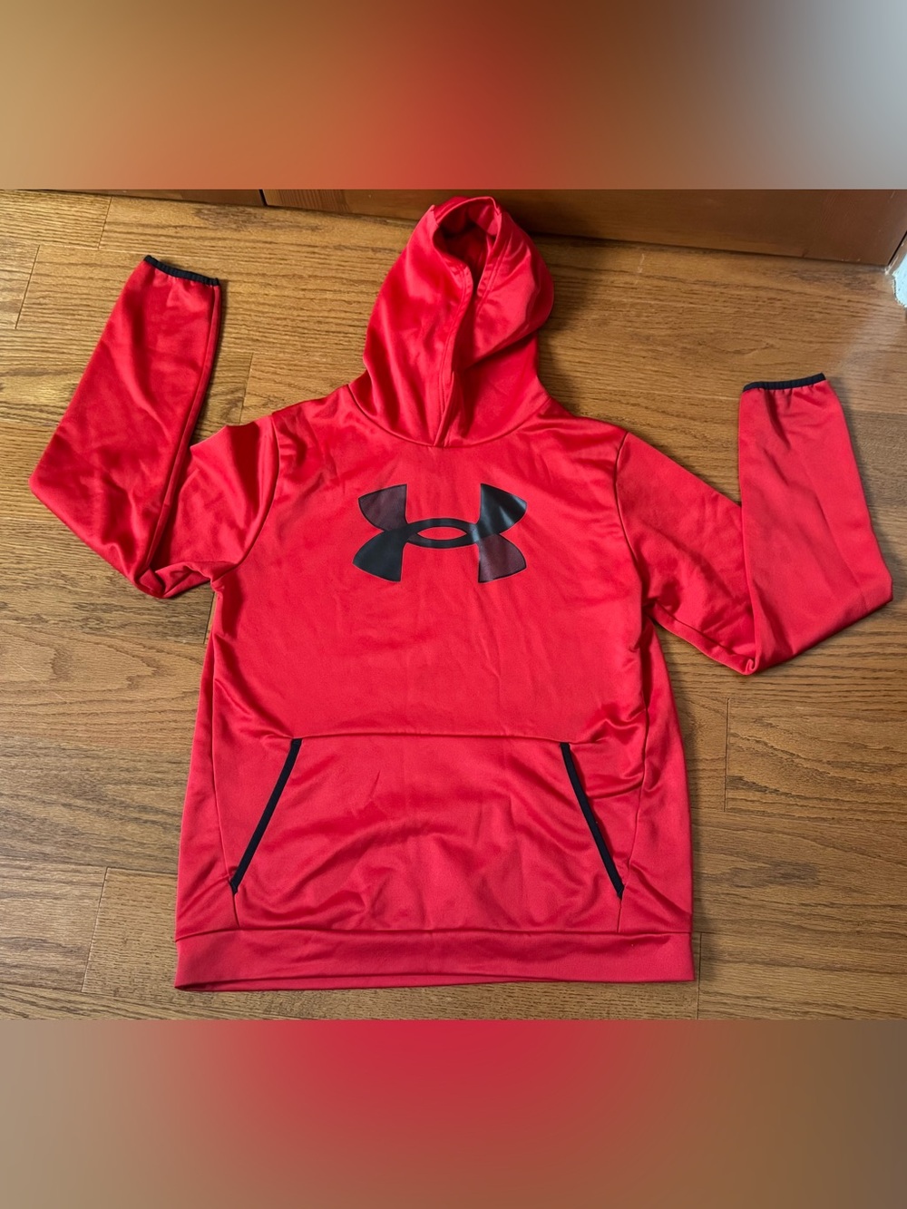 Under Armour Boys' Red Logo Hoodie Sweatshirt Sz Youth XL
